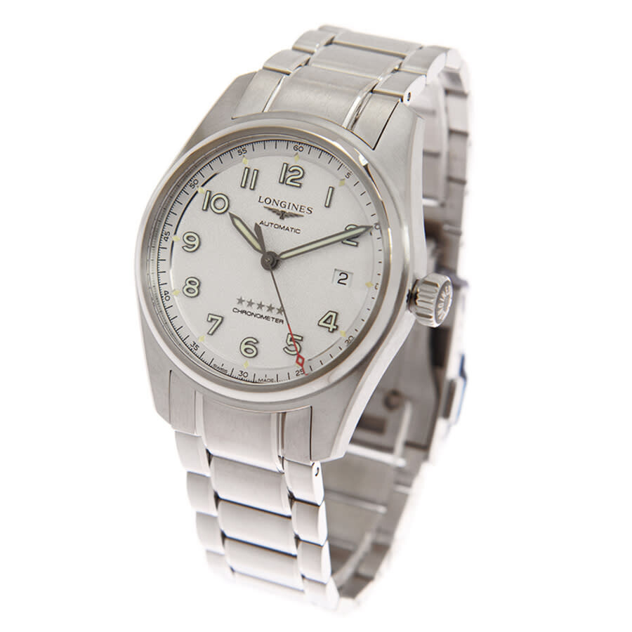 Longines Spirit Automatic White Dial Men's Watch L3.810.4.73.9  7612356213428 - Watches - Jomashop