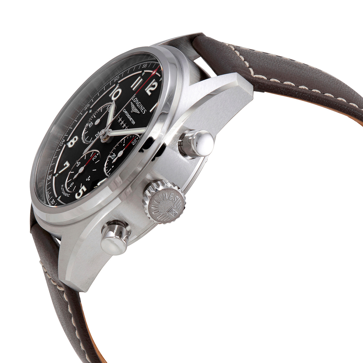Longines Spirit Chronograph Automatic Black Dial Men's Watch L3.820.4.53.0  7612356213312 - Watches - Jomashop