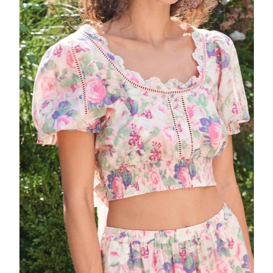Porcelain Kiss Crop Top main image 0