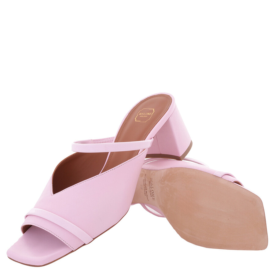 Malone Souliers Ladies Rose / Rose Sansa 45 Block Kitten Heels, Brand