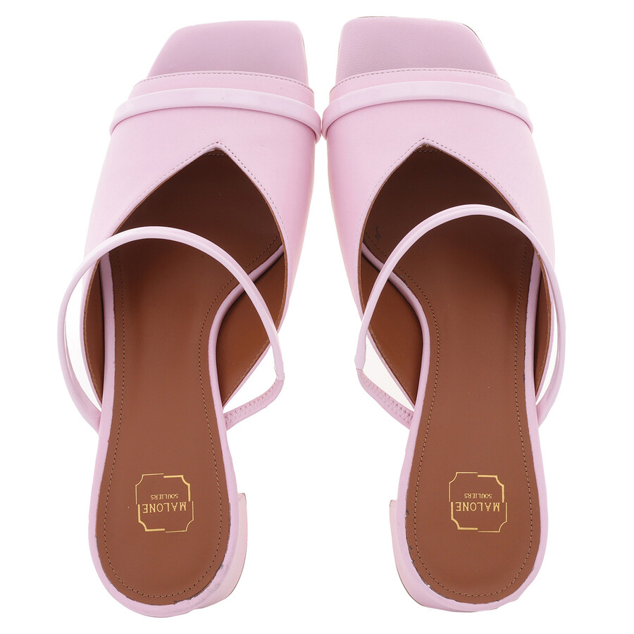 Malone Souliers Ladies Rose / Rose Sansa 45 Block Kitten Heels, Brand
