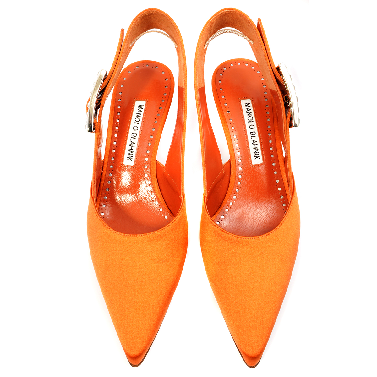Manolo Blahnik Ladies Orange Ninutra 