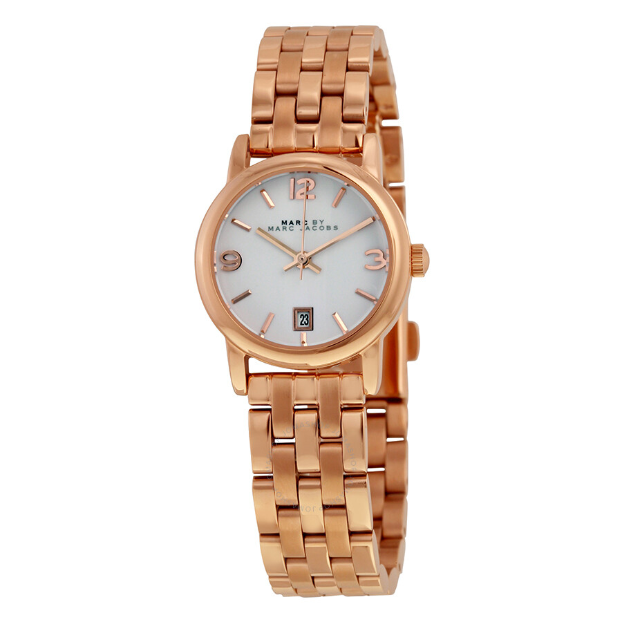 Farrow White Dial Rose Gold-tone Ladies Watch