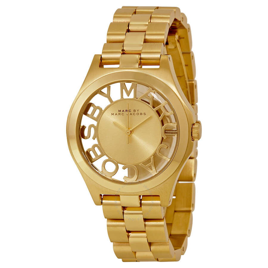Henry Champagne Dial Gold-plated Ladies Watch