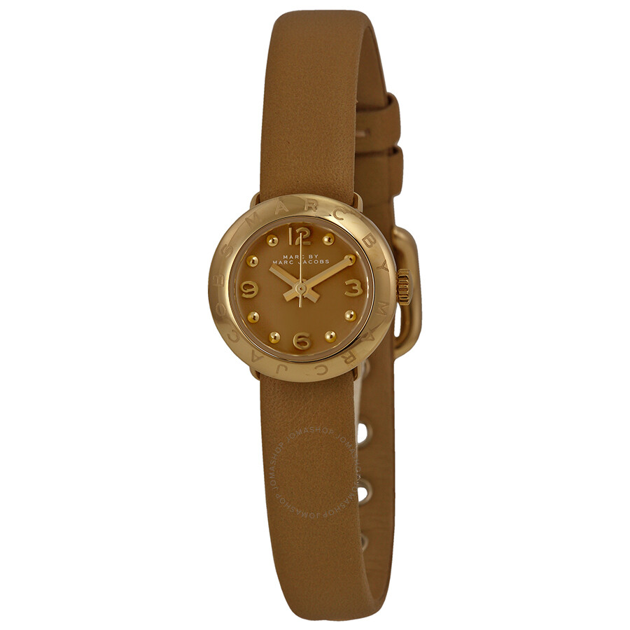 Henry Dinky Taupe Dial Taupe Leather Ladies Watch