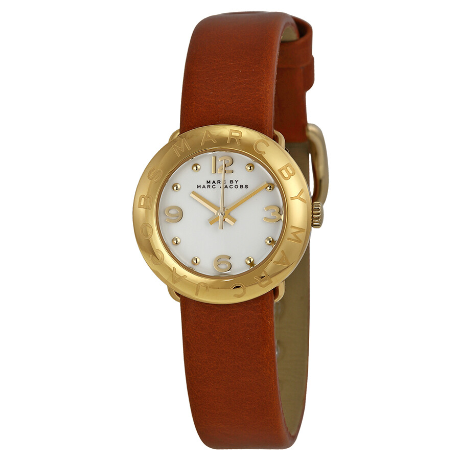 Mini Amy Silver Dial Brown Leather Ladies Watch