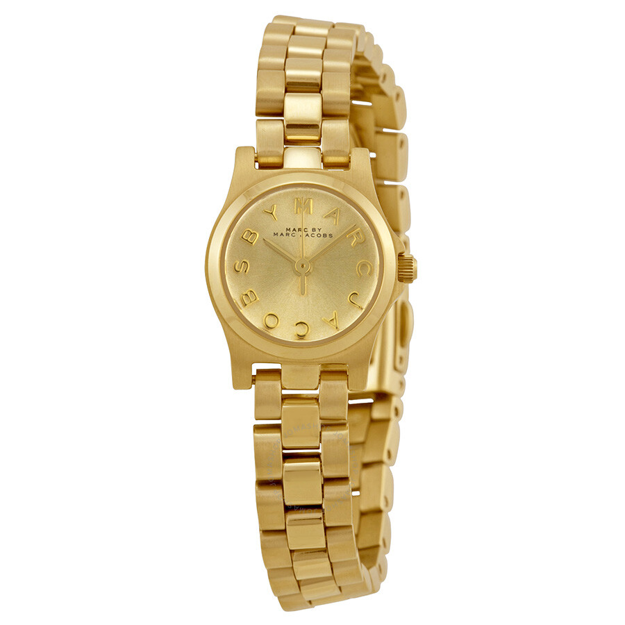 Henry Dinky Champagne Dial Gold-tone Ladies Watch