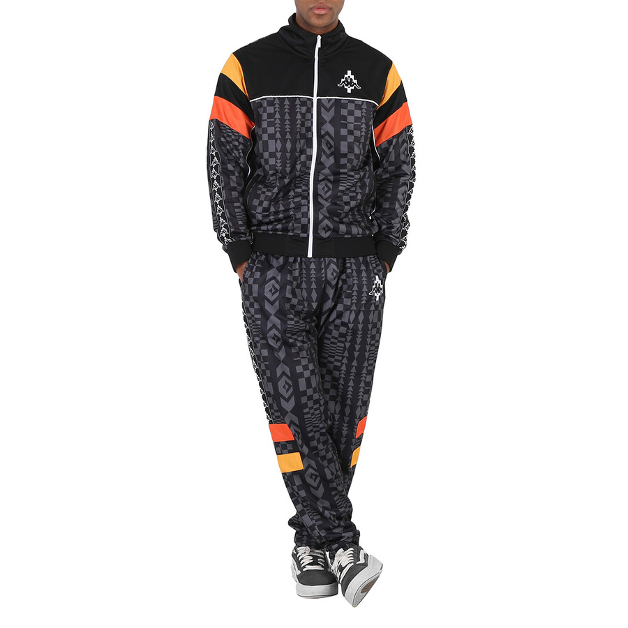Marcelo Burlon Black Dark Grey Folk Kappa Track Pants, Size Large CMCJ004S23FAB0011007
