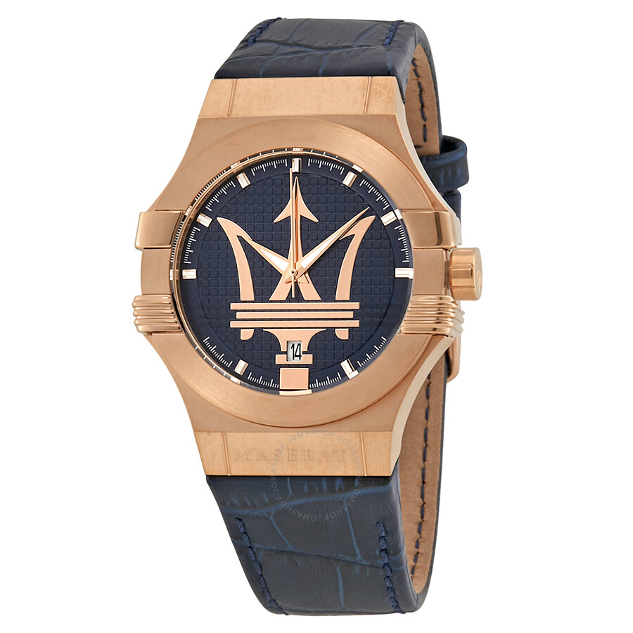 Potenza Blue Dial Blue Leather Men's Watch
