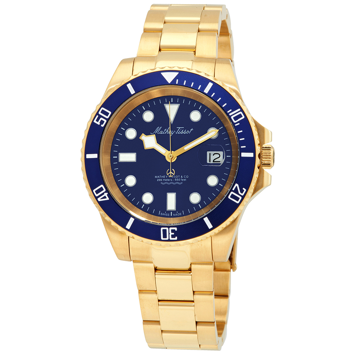 Mathy Quartz Blue Dial Men's Watch