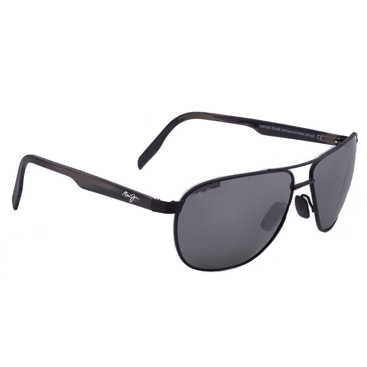 Jim Castles Maui Jim Castles Neutral Grey Pilot Unisex Sunglasses 728-2M 61 ...