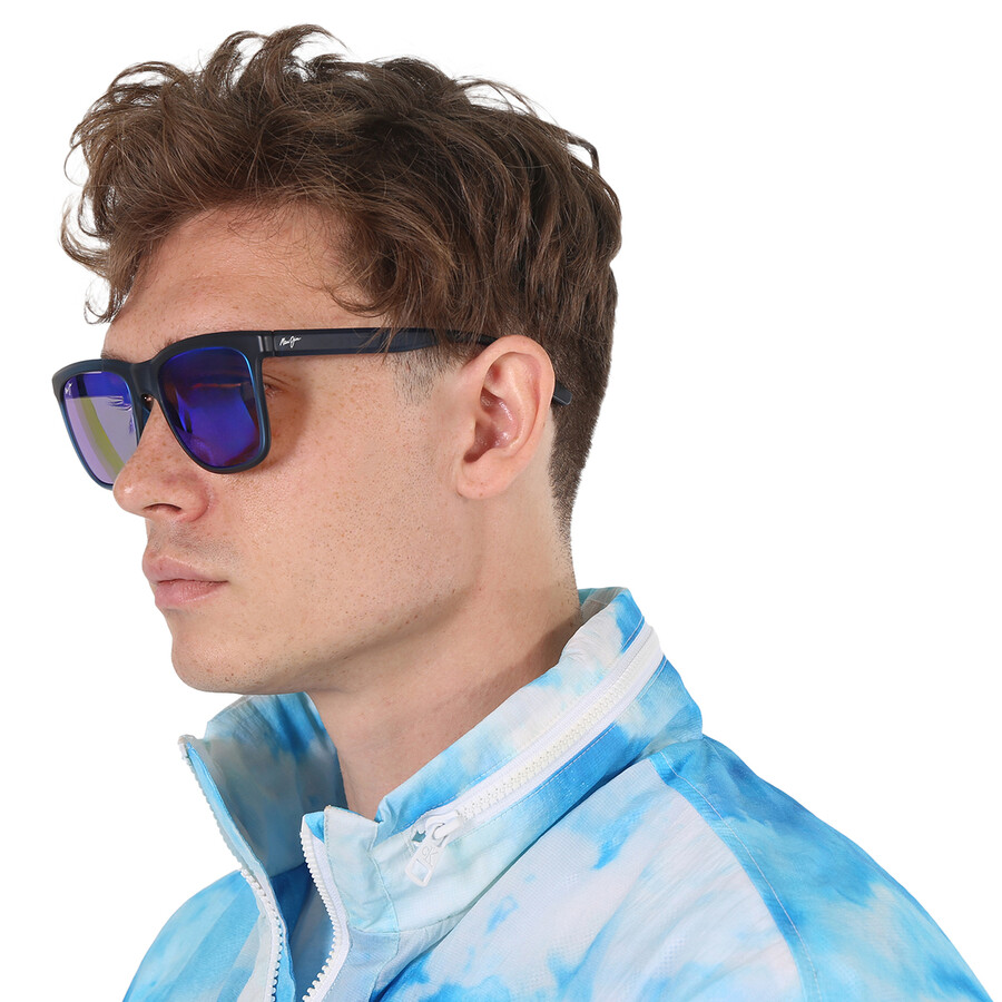 Maui Jim Pehu Blue Hawaii Square Unisex Sunglasses B60203 55