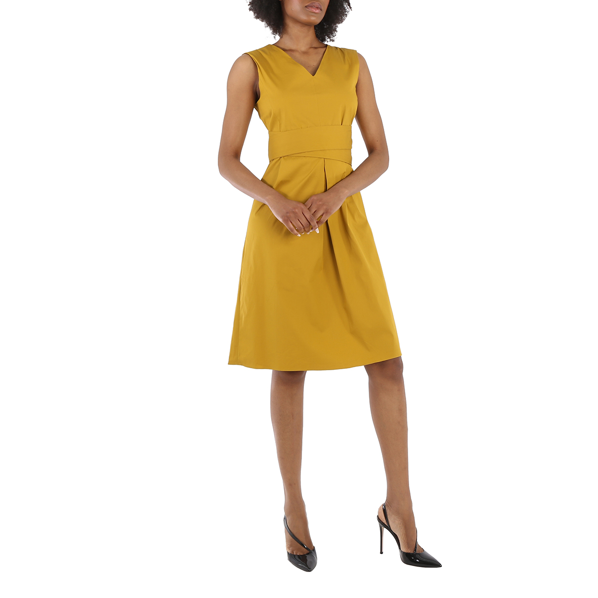 Max Mara Women Cream Stretch Silk Ossola Dress main image 1