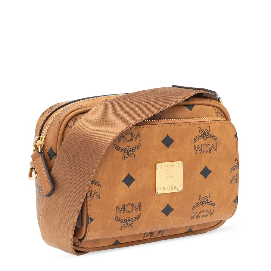 Mcm Cognac Visetos XMini Aren Crossbody MMRAAKC03CO001 Handbags, MCM