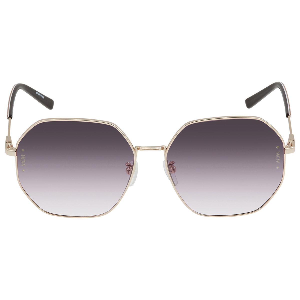 thumbnail image 2 of MCM Mens Hexagon Sunglasses - Gold Frame / Brown Mirror Lens (Model 126S) 2 of 6