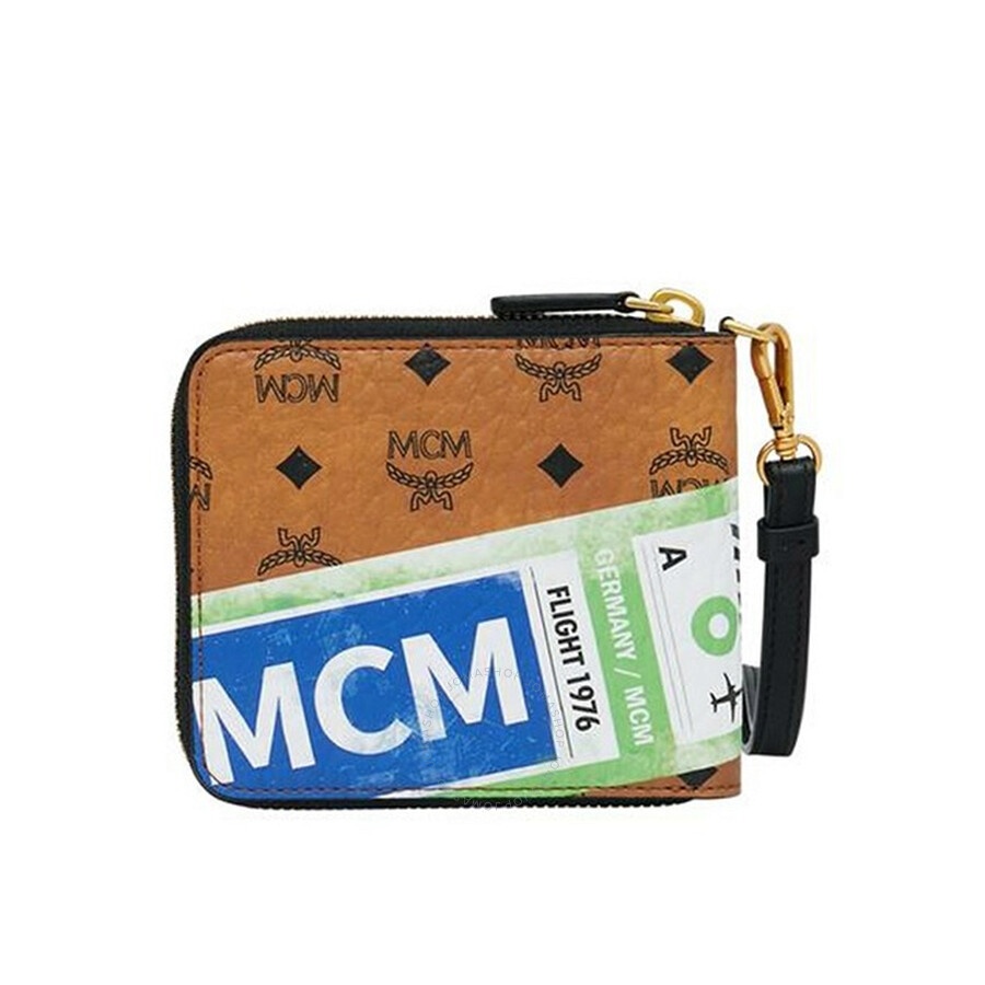 Mcm Visetos Flight Print Small Ziparound Wallet MZS9SVI95CO001