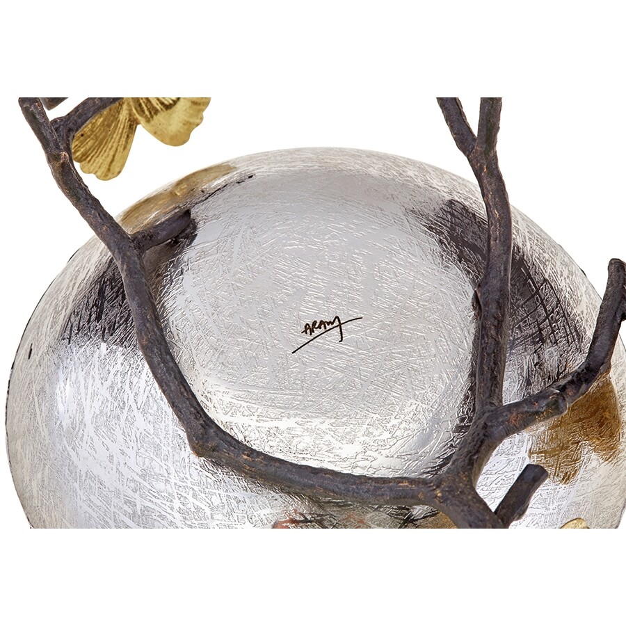 Michael Aram butterfly Ginkgo Glass Nut Dish with Spoon 175743