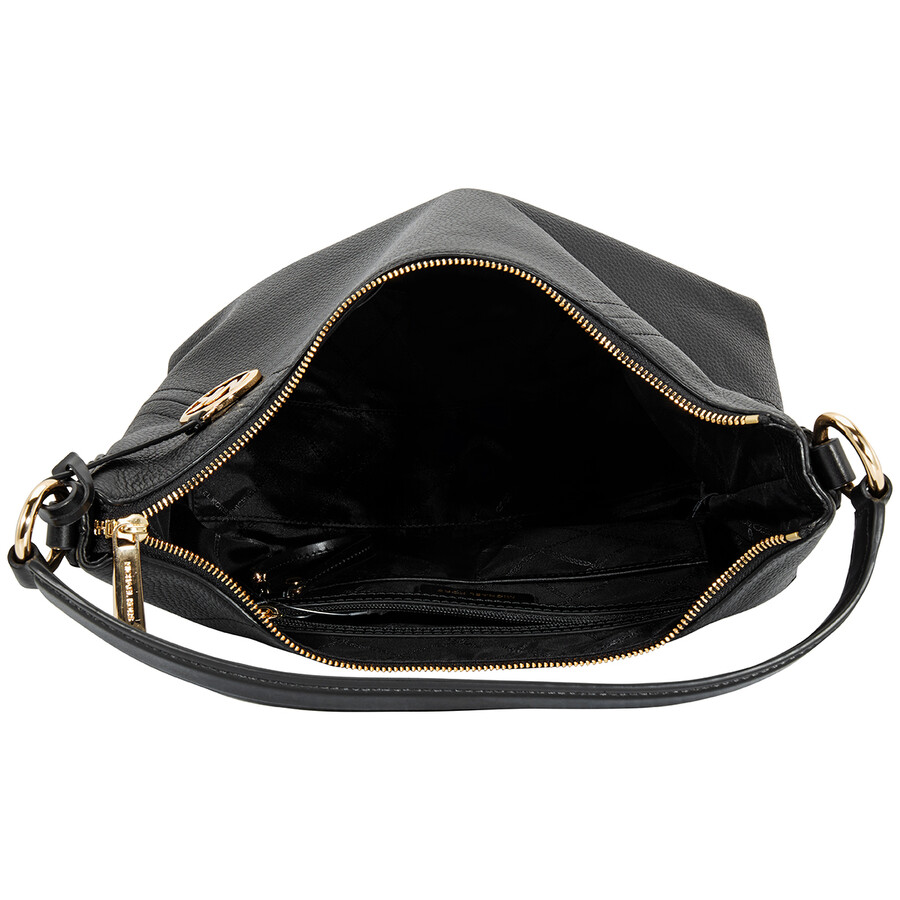 Michael Kors Aria Pebble Leather Shoulder Bag Black 30T9GXAL3L001 192877795704 Handbags