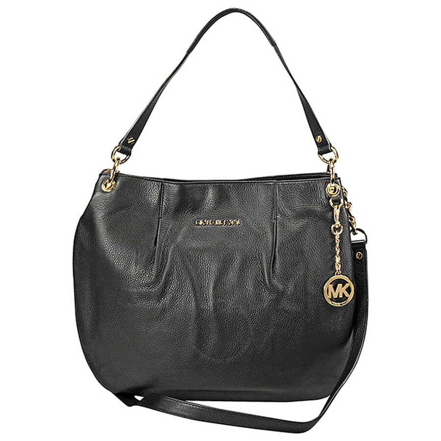 Michael Kors Bedford Large Genuine Black Leather Shoulder Tote Bag