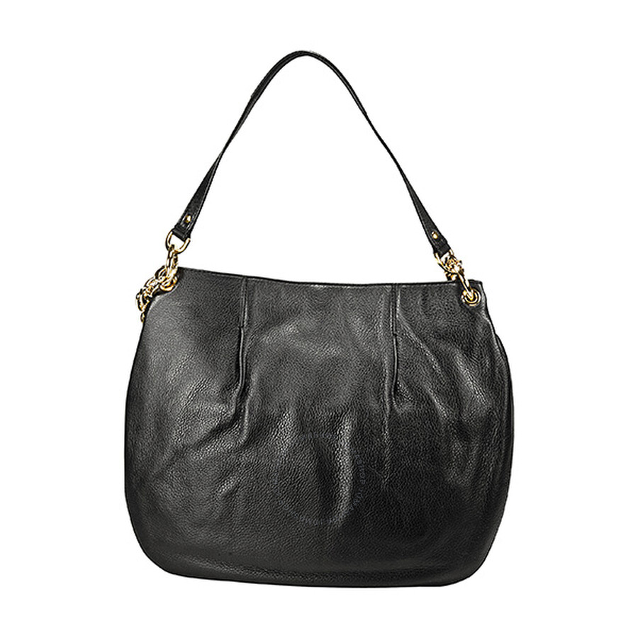 Michael Kors Bedford Large Genuine Black Leather Shoulder Tote Bag