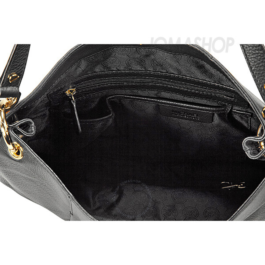 Michael Kors Bedford Large Genuine Black Leather Shoulder Tote Bag