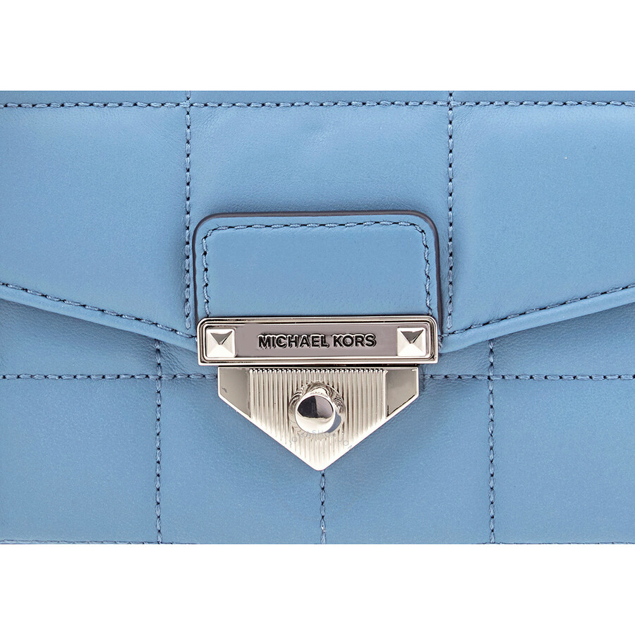 Michael Kors Blue Ladies SoHo Large Quilted Leather Shoulder Bag