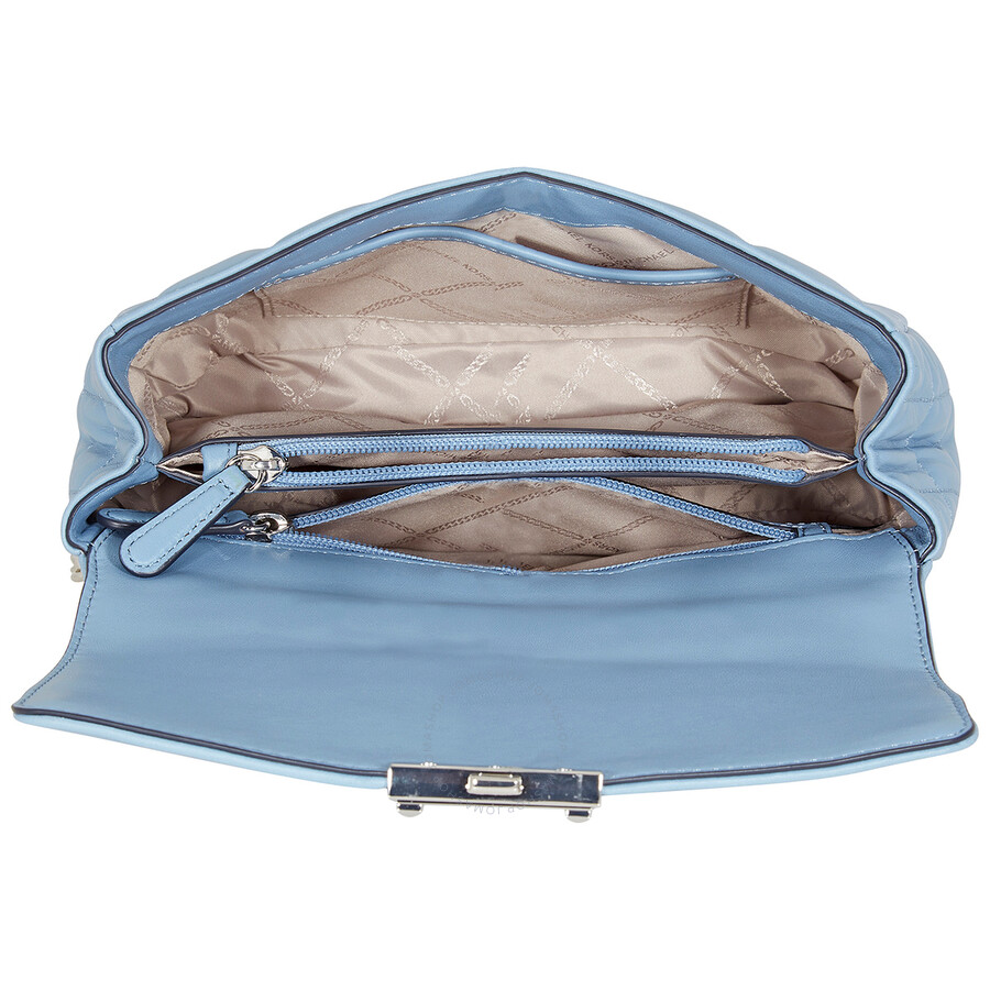 Michael Kors Blue Ladies SoHo Large Quilted Leather Shoulder Bag