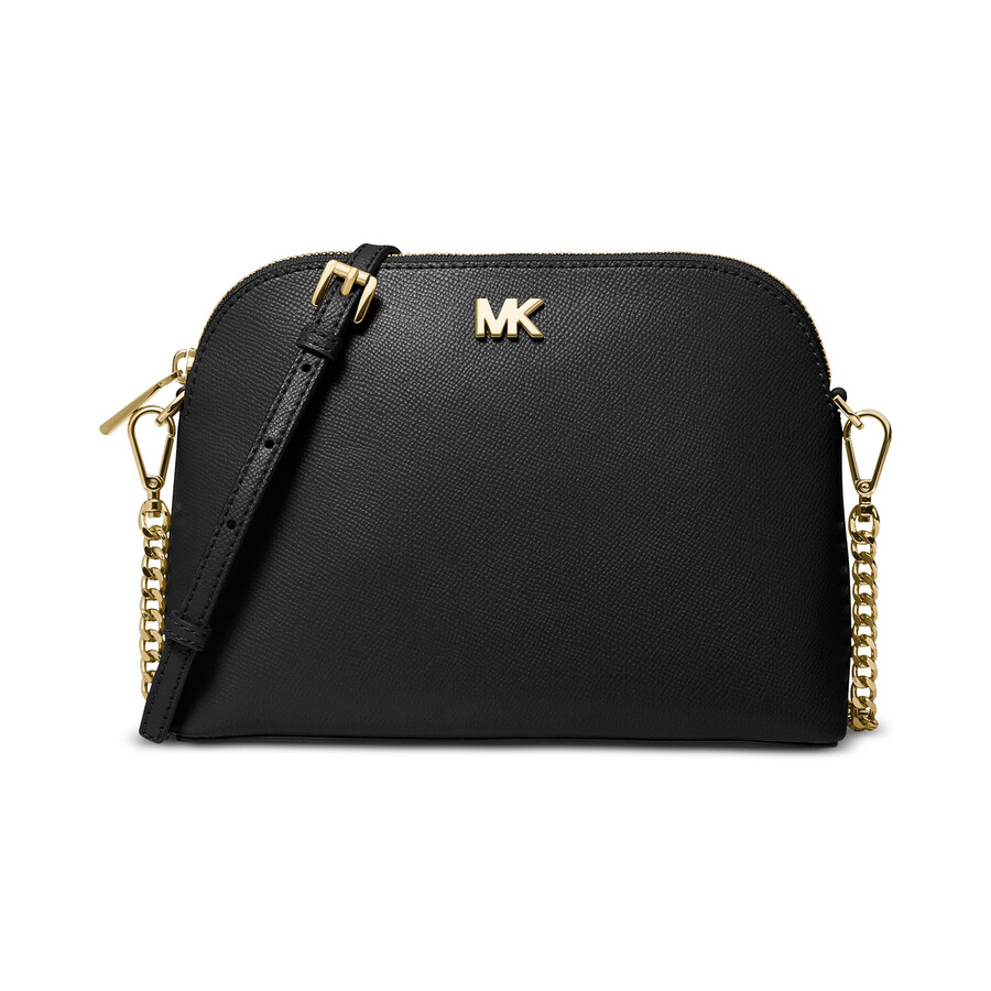 Michael Kors Crossgrain Leather Dome Crossbody in Black 32S9GF5C3L001
