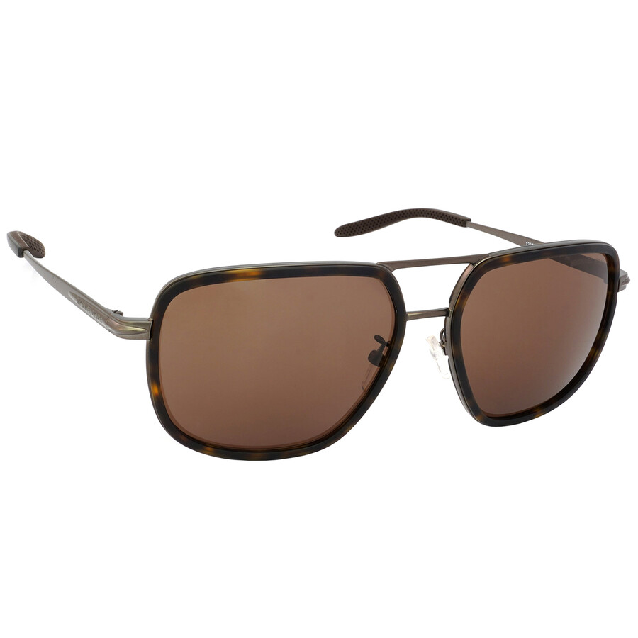 Michael Kors Del Ray Dark Brown Solid Rectangular Men's Sunglasses