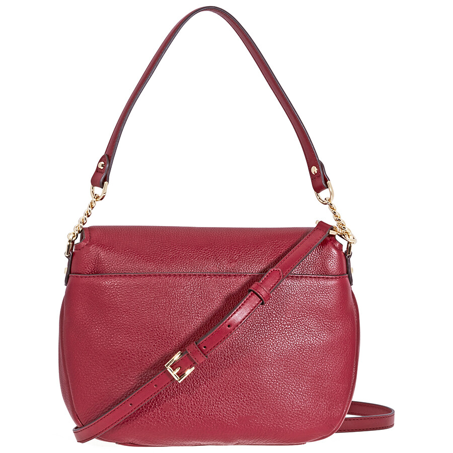 Michael Kors Evie Medium Learher Shoulder Bag Maroon 30S8GZUF2L550
