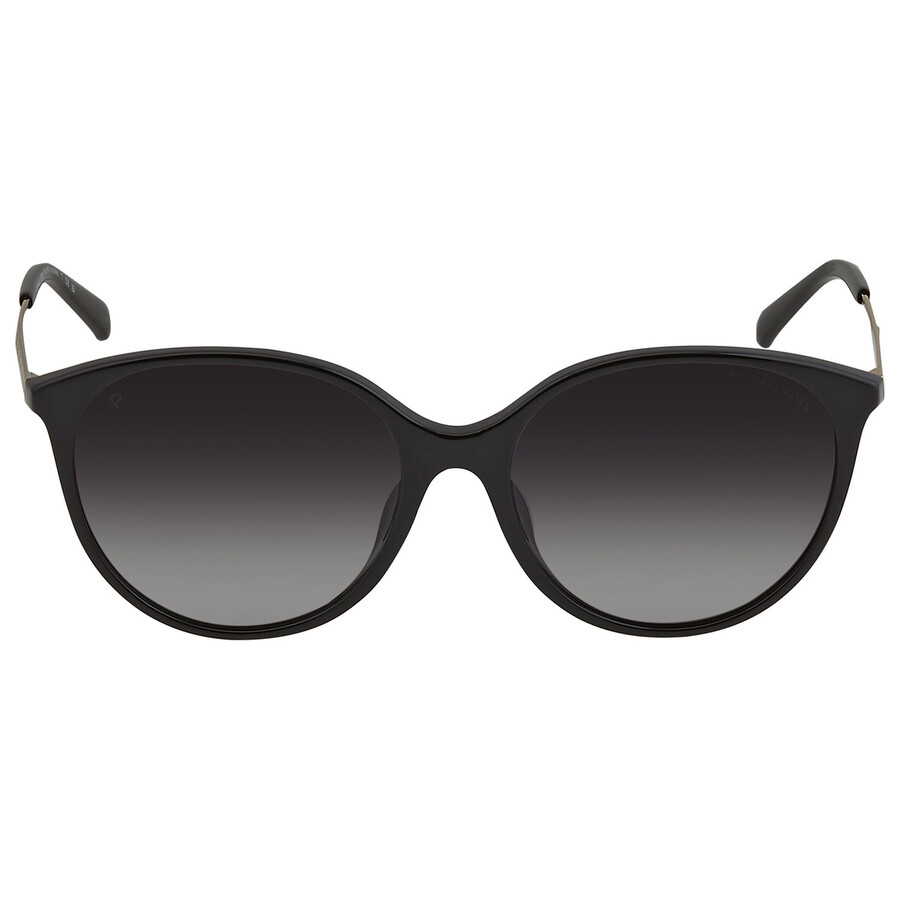 Michael Kors Gray Gradient Polarized Round Ladies Sunglasses MK2168F