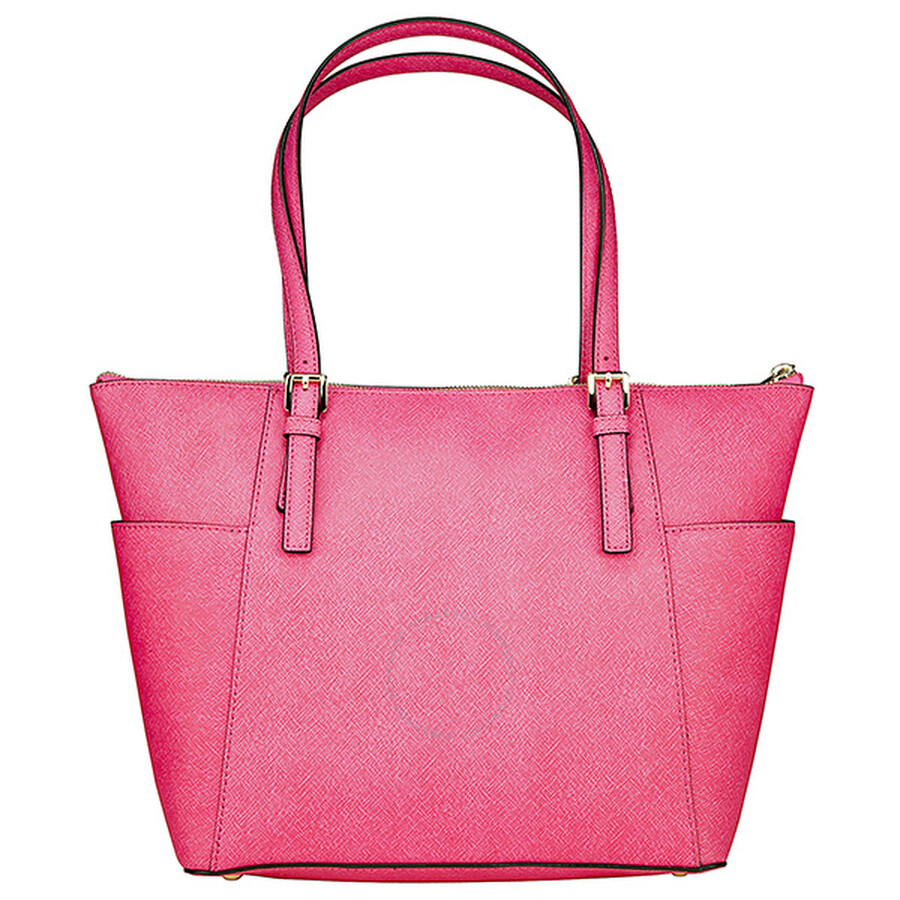 Michael Kors Jet Set Saffiano Leather Top Zip Tote in Zinnia 30F2GTTT8L