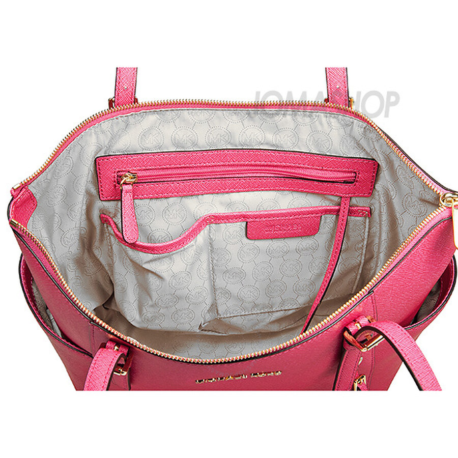 Michael Kors Jet Set Saffiano Leather Top Zip Tote in Zinnia 30F2GTTT8L