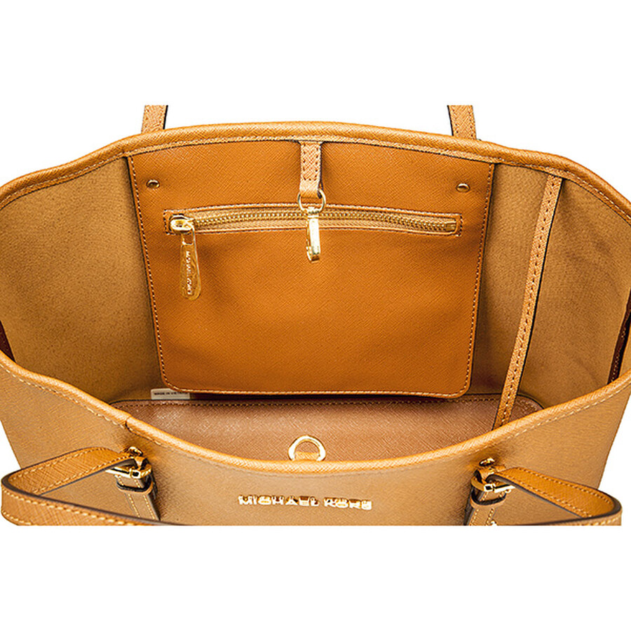 Michael Kors Jet Set Small Travel Tote Handbag in Luggage 30H1GTVT1L