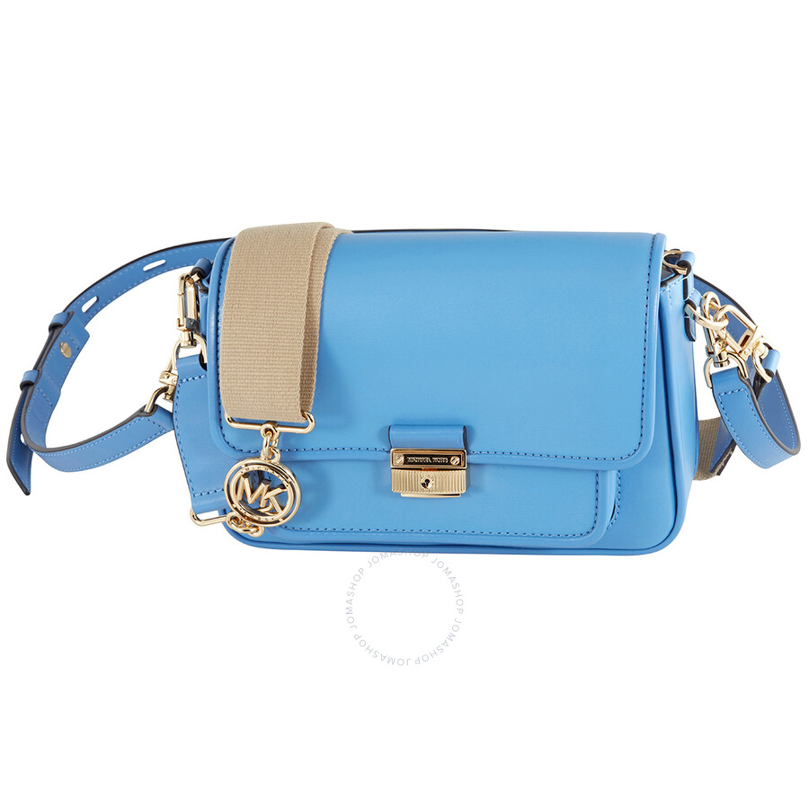 Michael Kors Ladies Bradshaw Medium Leather Messenger Bag in Sky Blue 30S1G2BM2L485