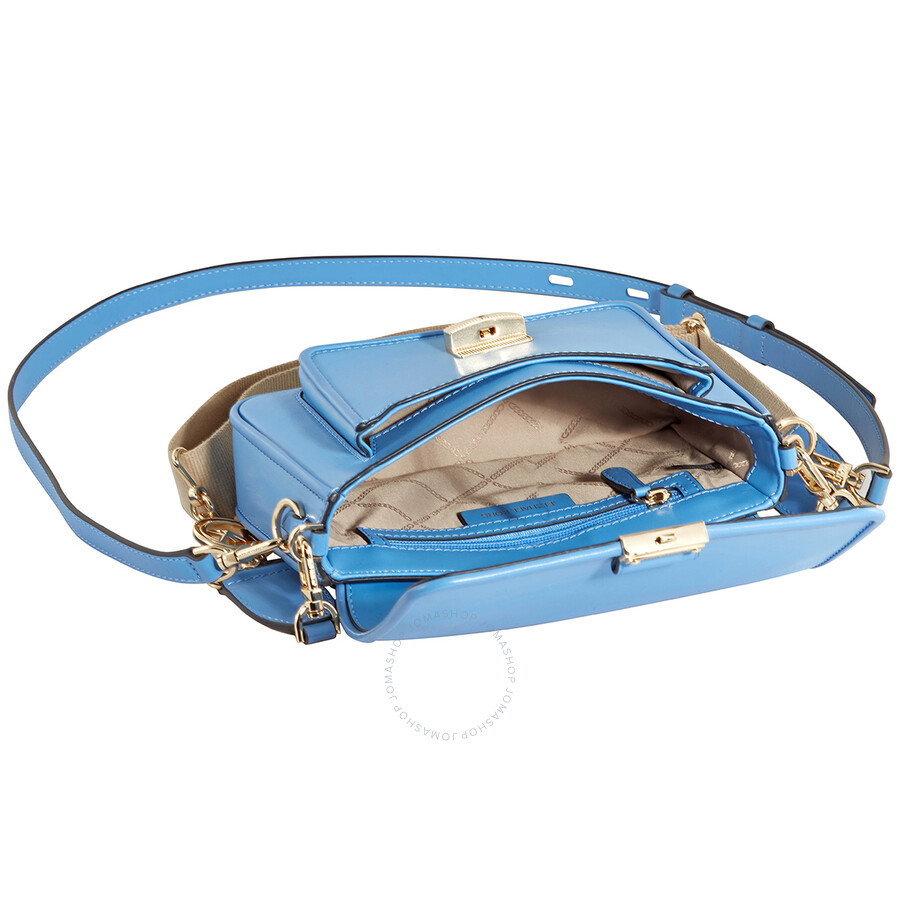 Michael Kors Ladies Bradshaw Medium Leather Messenger Bag in Sky Blue 30S1G2BM2L485