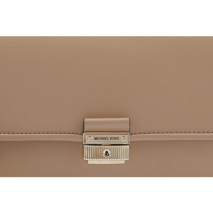 Michael Kors Ladies Camel Bradshaw Small Leather Shoulder Bag