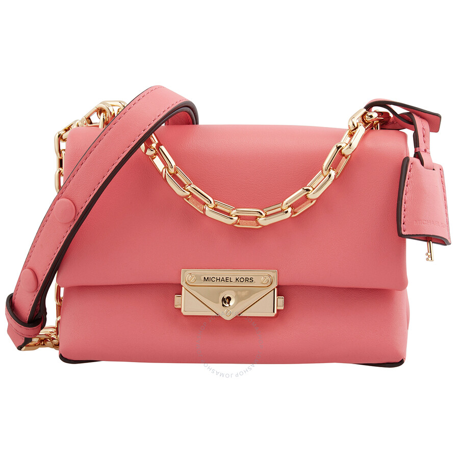 Michael Kors Ladies Cece Extra Small Leather Crossbody Bag Tea Rose