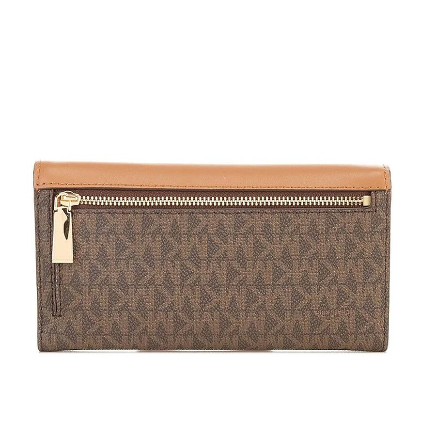 Michael Kors Ladies Large Logo And Leather Trifold Wallet 32F1GT9E3B