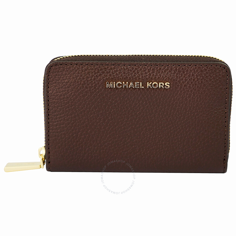Michael Kors Ladies Small Pebble Leather Card Case Wallet 32F9GJ6D0L