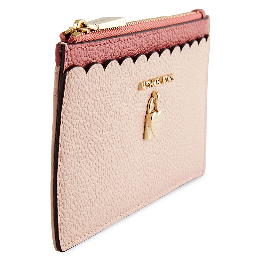 Michael Kors Large Slim Zip Card Case Soft Pink/Multi 32H8TF6D7O612