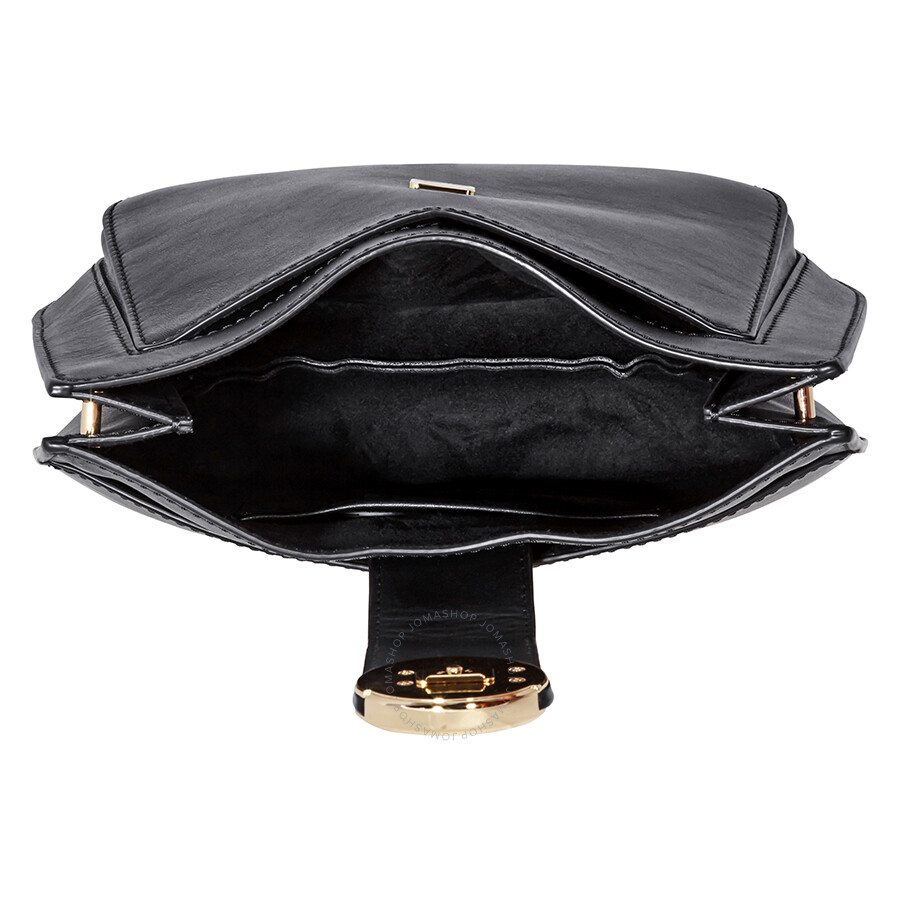 Michael Kors Lillie Medium Leather Shoulder Bag Black 30F8G0LM2T001