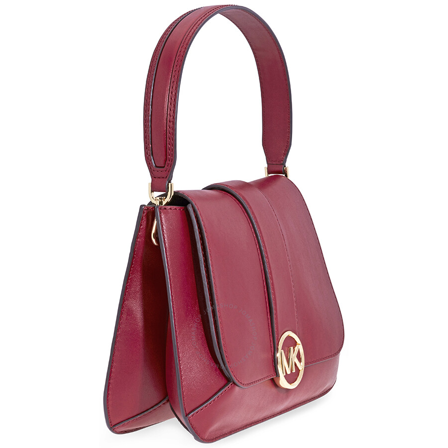 Michael Kors Lillie Medium Leather Shoulder Bag Oxblood 30F8G0LF2T550