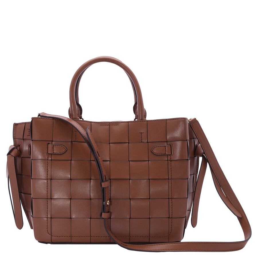 Michael Kors Luggage Large Woven Hamilton Legacy Belted Satchel