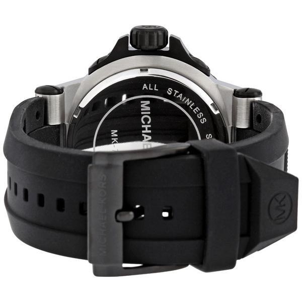 Michael Kors Major Black Rubber Strap 