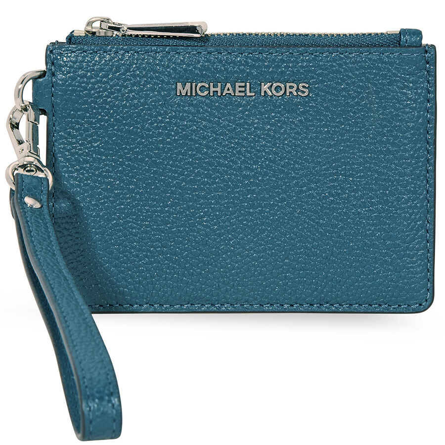 Michael Kors Mercer Leather Coin Purse Teal 32T7SM9P0L402 192317885415