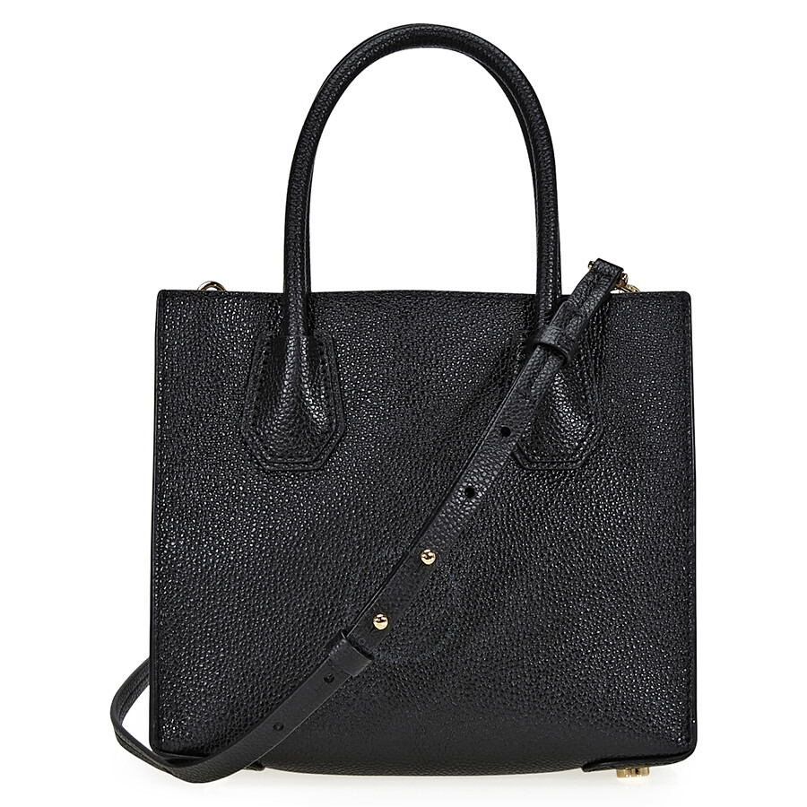 Michael Kors Mercer Medium Pebbled Leather Crossbody Bag Black