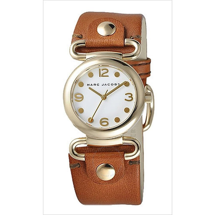 Michael Kors Molly White Dial Brown Leather Ladies Watch