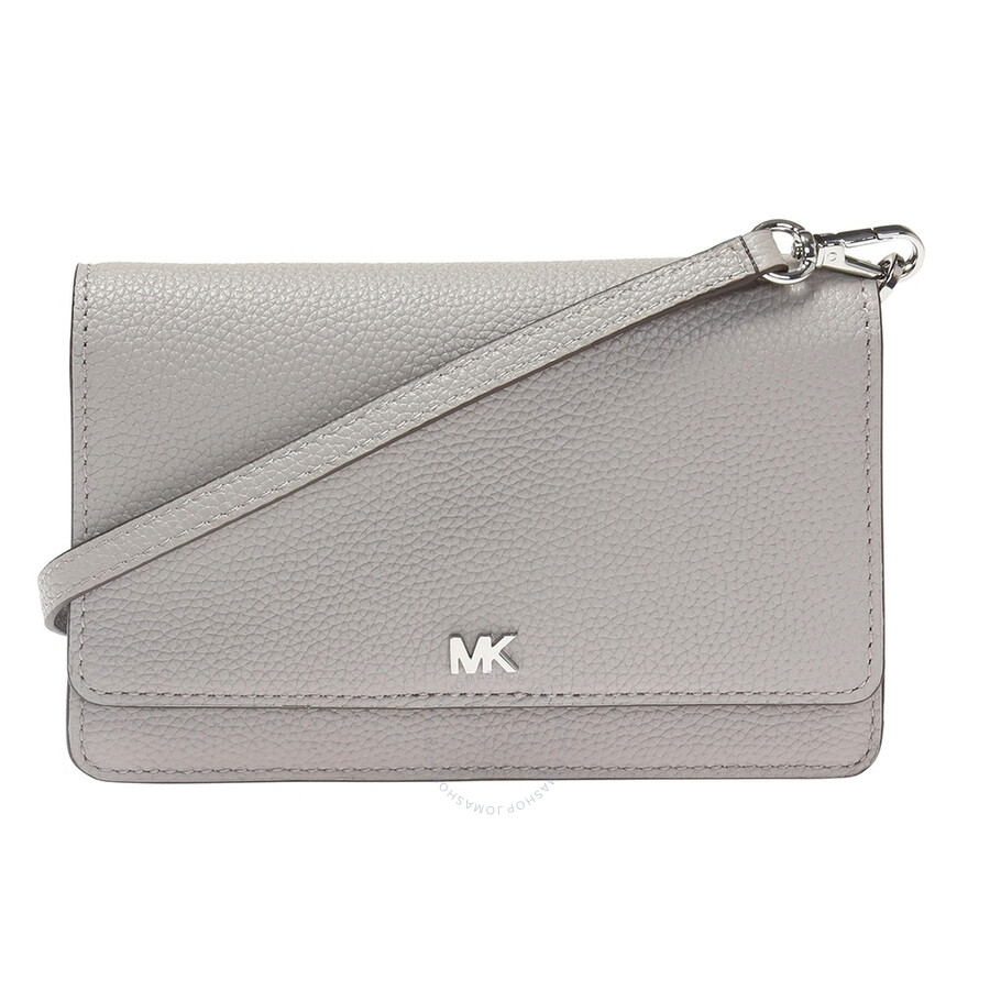 Michael Kors Pebbled Leather Convertible Crossbody Bag Pearl Grey 32T8SF5C1L081 192317325539
