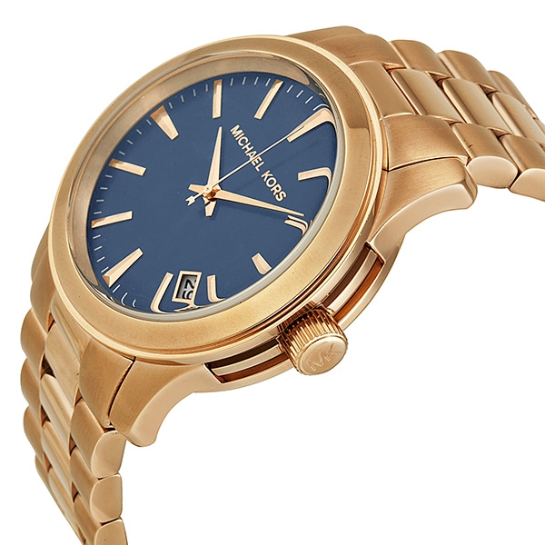 Michael Kors Runway Blue Dial Rose Gold 
